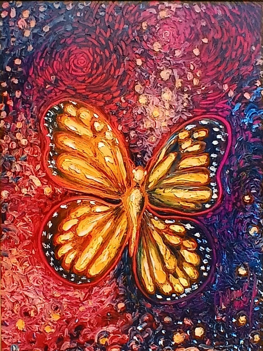 Butterfly- oil on composition board 120/90cm