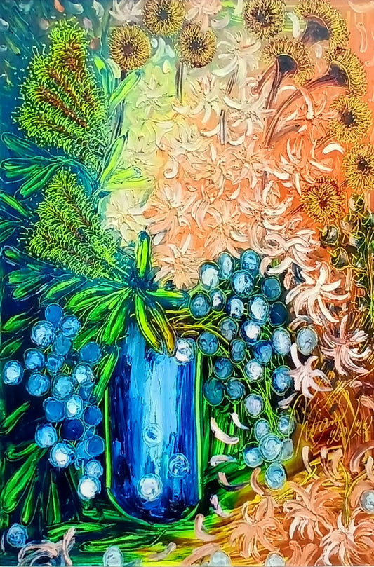 Australian Flora 3- oil on composition board 120/90 cm